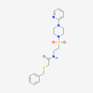2-(benzylthio)-N-(2-((4-(pyridin-2-yl)piperazin-1-yl)sulfonyl)ethyl)acetamide