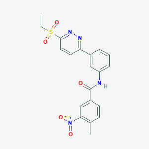 N-(3-(6-(ethylsulfonyl)pyridazin-3-yl)phenyl)-4-methyl-3-nitrobenzamide