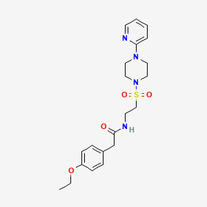 molecular formula C21H28N4O4S B3310352 2-(4-ethoxyphenyl)-N-(2-((4-(pyridin-2-yl)piperazin-1-yl)sulfonyl)ethyl)acetamide CAS No. 946202-23-9
