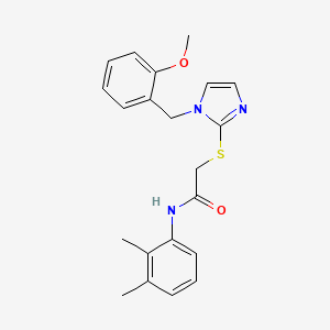molecular formula C21H23N3O2S B3310366 N-(2,3-dimethylphenyl)-2-({1-[(2-methoxyphenyl)methyl]-1H-imidazol-2-yl}sulfanyl)acetamide CAS No. 946202-94-4