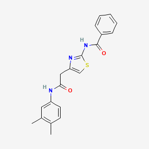 molecular formula C20H19N3O2S B3310387 N-(4-{[(3,4-dimethylphenyl)carbamoyl]methyl}-1,3-thiazol-2-yl)benzamide CAS No. 946203-40-3