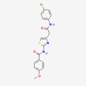 molecular formula C19H16BrN3O3S B3310403 N-(4-{[(4-bromophenyl)carbamoyl]methyl}-1,3-thiazol-2-yl)-4-methoxybenzamide CAS No. 946203-97-0