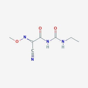 molecular formula C7H10N4O3 B033105 2-(ethylcarbamoylamino)-N-methoxy-2-oxoethanimidoyl cyanide CAS No. 57966-95-7