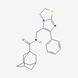molecular formula C23H27N3OS B3310708 N-({6-phenyl-2H,3H-imidazo[2,1-b][1,3]thiazol-5-yl}methyl)adamantane-1-carboxamide CAS No. 946223-09-2