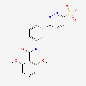 molecular formula C20H19N3O5S B3310802 N-[3-(6-methanesulfonylpyridazin-3-yl)phenyl]-2,6-dimethoxybenzamide CAS No. 946226-48-8