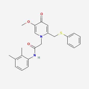 molecular formula C23H24N2O3S B3310821 N-(2,3-dimethylphenyl)-2-{5-methoxy-4-oxo-2-[(phenylsulfanyl)methyl]-1,4-dihydropyridin-1-yl}acetamide CAS No. 946228-21-3