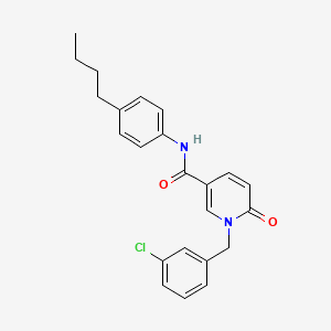 molecular formula C23H23ClN2O2 B3310859 N-(4-butylphenyl)-1-[(3-chlorophenyl)methyl]-6-oxo-1,6-dihydropyridine-3-carboxamide CAS No. 946231-16-9
