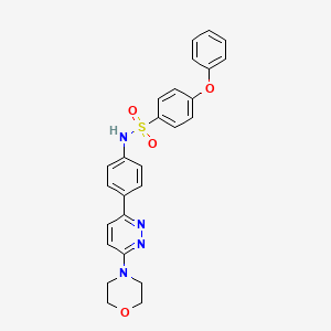 molecular formula C26H24N4O4S B3311047 N-{4-[6-(morpholin-4-yl)pyridazin-3-yl]phenyl}-4-phenoxybenzene-1-sulfonamide CAS No. 946239-15-2