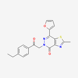 molecular formula C20H17N3O3S B3311079 5-(2-(4-ethylphenyl)-2-oxoethyl)-7-(furan-2-yl)-2-methylthiazolo[4,5-d]pyridazin-4(5H)-one CAS No. 946240-64-8