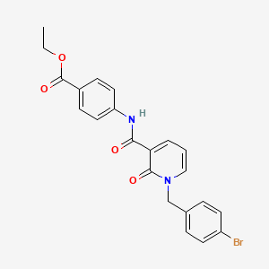 molecular formula C22H19BrN2O4 B3311252 ethyl 4-{1-[(4-bromophenyl)methyl]-2-oxo-1,2-dihydropyridine-3-amido}benzoate CAS No. 946256-13-9