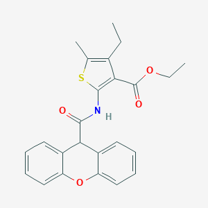 molecular formula C24H23NO4S B331128 ethyl 4-ethyl-5-methyl-2-[(9H-xanthen-9-ylcarbonyl)amino]-3-thiophenecarboxylate 