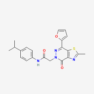 B3311478 2-(7-(furan-2-yl)-2-methyl-4-oxothiazolo[4,5-d]pyridazin-5(4H)-yl)-N-(4-isopropylphenyl)acetamide CAS No. 946265-74-3