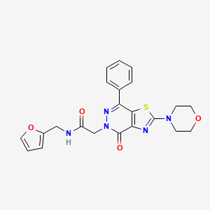 molecular formula C22H21N5O4S B3311504 N-(furan-2-ylmethyl)-2-(2-morpholino-4-oxo-7-phenylthiazolo[4,5-d]pyridazin-5(4H)-yl)acetamide CAS No. 946268-10-6