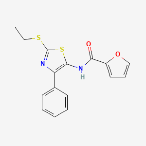 molecular formula C16H14N2O2S2 B3311543 N-(2-(ethylthio)-4-phenylthiazol-5-yl)furan-2-carboxamide CAS No. 946271-09-6