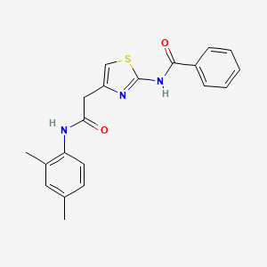 molecular formula C20H19N3O2S B3311682 N-(4-{[(2,4-dimethylphenyl)carbamoyl]methyl}-1,3-thiazol-2-yl)benzamide CAS No. 946273-55-8