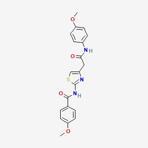 molecular formula C20H19N3O4S B3311713 4-methoxy-N-(4-{[(4-methoxyphenyl)carbamoyl]methyl}-1,3-thiazol-2-yl)benzamide CAS No. 946274-12-0