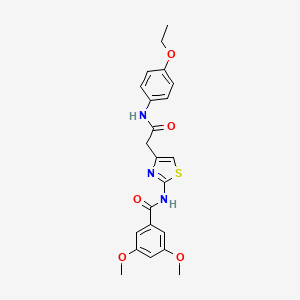 molecular formula C22H23N3O5S B3311745 N-(4-{[(4-ethoxyphenyl)carbamoyl]methyl}-1,3-thiazol-2-yl)-3,5-dimethoxybenzamide CAS No. 946274-44-8