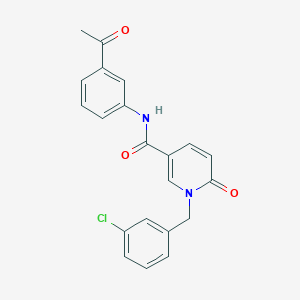 molecular formula C21H17ClN2O3 B3311965 N-(3-acetylphenyl)-1-[(3-chlorophenyl)methyl]-6-oxo-1,6-dihydropyridine-3-carboxamide CAS No. 946280-44-0