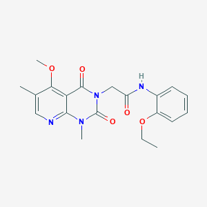 molecular formula C20H22N4O5 B3312155 N-(2-ethoxyphenyl)-2-(5-methoxy-1,6-dimethyl-2,4-dioxo-1,2-dihydropyrido[2,3-d]pyrimidin-3(4H)-yl)acetamide CAS No. 946298-67-5