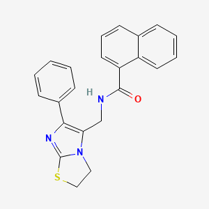 molecular formula C23H19N3OS B3312200 N-({6-phenyl-2H,3H-imidazo[2,1-b][1,3]thiazol-5-yl}methyl)naphthalene-1-carboxamide CAS No. 946300-84-1