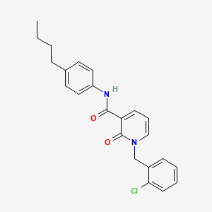 molecular formula C23H23ClN2O2 B3312216 N-(4-butylphenyl)-1-[(2-chlorophenyl)methyl]-2-oxo-1,2-dihydropyridine-3-carboxamide CAS No. 946303-67-9