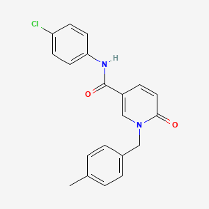 molecular formula C20H17ClN2O2 B3312397 N-(4-chlorophenyl)-1-[(4-methylphenyl)methyl]-6-oxo-1,6-dihydropyridine-3-carboxamide CAS No. 946311-16-6