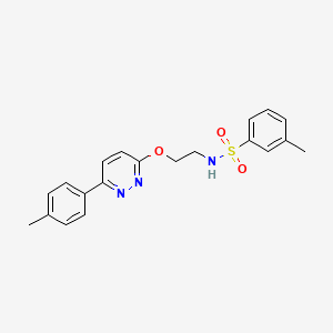 molecular formula C20H21N3O3S B3312436 3-methyl-N-(2-{[6-(4-methylphenyl)pyridazin-3-yl]oxy}ethyl)benzene-1-sulfonamide CAS No. 946316-34-3
