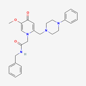molecular formula C26H30N4O3 B3312538 N-benzyl-2-{5-methoxy-4-oxo-2-[(4-phenylpiperazin-1-yl)methyl]-1,4-dihydropyridin-1-yl}acetamide CAS No. 946319-35-3