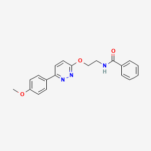 molecular formula C20H19N3O3 B3312591 N-(2-{[6-(4-methoxyphenyl)pyridazin-3-yl]oxy}ethyl)benzamide CAS No. 946321-17-1