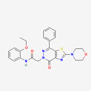molecular formula C25H25N5O4S B3312610 N-(2-ethoxyphenyl)-2-(2-morpholino-4-oxo-7-phenylthiazolo[4,5-d]pyridazin-5(4H)-yl)acetamide CAS No. 946321-87-5