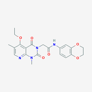 molecular formula C21H22N4O6 B3312643 N-(2,3-dihydro-1,4-benzodioxin-6-yl)-2-{5-ethoxy-1,6-dimethyl-2,4-dioxo-1H,2H,3H,4H-pyrido[2,3-d]pyrimidin-3-yl}acetamide CAS No. 946324-56-7