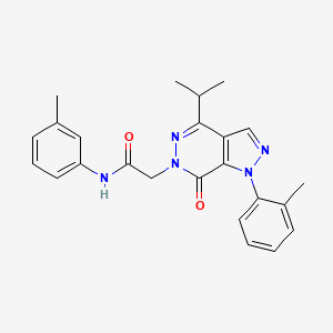 molecular formula C24H25N5O2 B3312795 N-(3-methylphenyl)-2-[1-(2-methylphenyl)-7-oxo-4-(propan-2-yl)-1H,6H,7H-pyrazolo[3,4-d]pyridazin-6-yl]acetamide CAS No. 946332-43-0