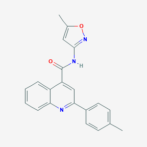 molecular formula C21H17N3O2 B331301 N-(5-methyl-1,2-oxazol-3-yl)-2-(4-methylphenyl)quinoline-4-carboxamide 
