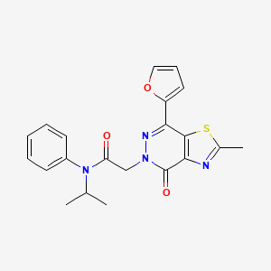 B3313046 2-(7-(furan-2-yl)-2-methyl-4-oxothiazolo[4,5-d]pyridazin-5(4H)-yl)-N-isopropyl-N-phenylacetamide CAS No. 946342-21-8