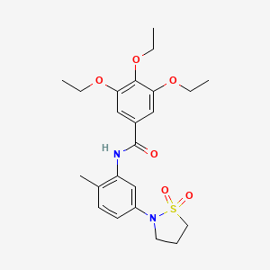 B3313080 N-(5-(1,1-dioxidoisothiazolidin-2-yl)-2-methylphenyl)-3,4,5-triethoxybenzamide CAS No. 946343-74-4