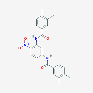 molecular formula C24H23N3O4 B331310 N,N'-(4-NITRO-1,3-PHENYLENE)BIS(3,4-DIMETHYLBENZAMIDE) 