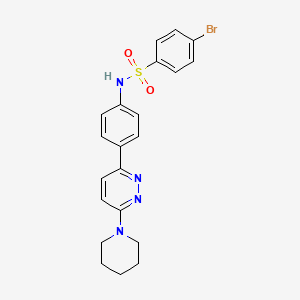 molecular formula C21H21BrN4O2S B3313203 4-bromo-N-{4-[6-(piperidin-1-yl)pyridazin-3-yl]phenyl}benzene-1-sulfonamide CAS No. 946347-65-5