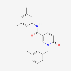 molecular formula C22H22N2O2 B3313373 N-(3,5-dimethylphenyl)-1-[(3-methylphenyl)methyl]-6-oxo-1,6-dihydropyridine-3-carboxamide CAS No. 946362-11-4