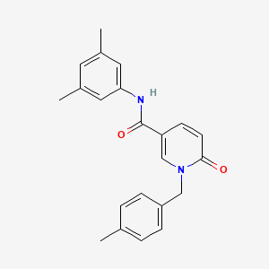 molecular formula C22H22N2O2 B3313374 N-(3,5-dimethylphenyl)-1-[(4-methylphenyl)methyl]-6-oxo-1,6-dihydropyridine-3-carboxamide CAS No. 946362-80-7