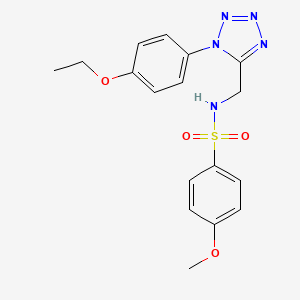 molecular formula C17H19N5O4S B3313607 N-{[1-(4-ethoxyphenyl)-1H-1,2,3,4-tetrazol-5-yl]methyl}-4-methoxybenzene-1-sulfonamide CAS No. 946381-12-0