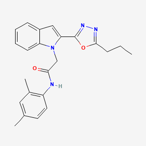 N-(2,4-dimethylphenyl)-2-[2-(5-propyl-1,3,4-oxadiazol-2-yl)-1H-indol-1-yl]acetamide