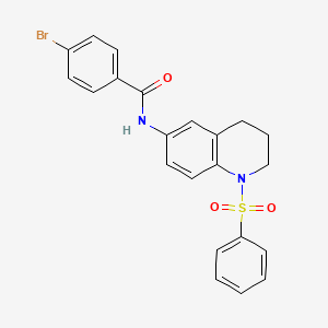 4-bromo-N-(1-(phenylsulfonyl)-1,2,3,4-tetrahydroquinolin-6-yl)benzamide