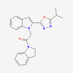 1-(indolin-1-yl)-2-(2-(5-isopropyl-1,3,4-oxadiazol-2-yl)-1H-indol-1-yl)ethanone