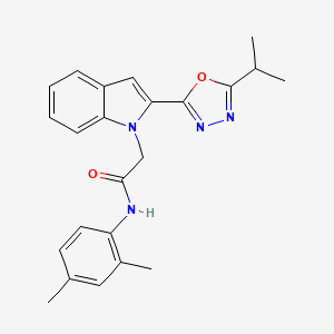 N-(2,4-dimethylphenyl)-2-(2-(5-isopropyl-1,3,4-oxadiazol-2-yl)-1H-indol-1-yl)acetamide