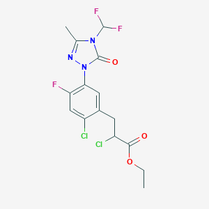 molecular formula C15H14Cl2F3N3O3 B033137 Carfentrazone-ethyl CAS No. 128639-02-1