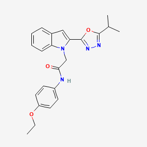 N-(4-ethoxyphenyl)-2-(2-(5-isopropyl-1,3,4-oxadiazol-2-yl)-1H-indol-1-yl)acetamide