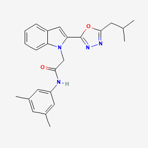 N-(3,5-dimethylphenyl)-2-(2-(5-isobutyl-1,3,4-oxadiazol-2-yl)-1H-indol-1-yl)acetamide
