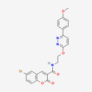 molecular formula C23H18BrN3O5 B3313727 6-bromo-N-(2-{[6-(4-methoxyphenyl)pyridazin-3-yl]oxy}ethyl)-2-oxo-2H-chromene-3-carboxamide CAS No. 946383-42-2
