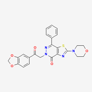 5-(2-(benzo[d][1,3]dioxol-5-yl)-2-oxoethyl)-2-morpholino-7-phenylthiazolo[4,5-d]pyridazin-4(5H)-one