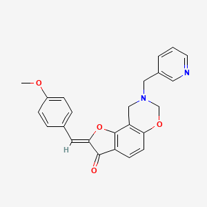 (Z)-2-(4-methoxybenzylidene)-8-(pyridin-3-ylmethyl)-8,9-dihydro-2H-benzofuro[7,6-e][1,3]oxazin-3(7H)-one
